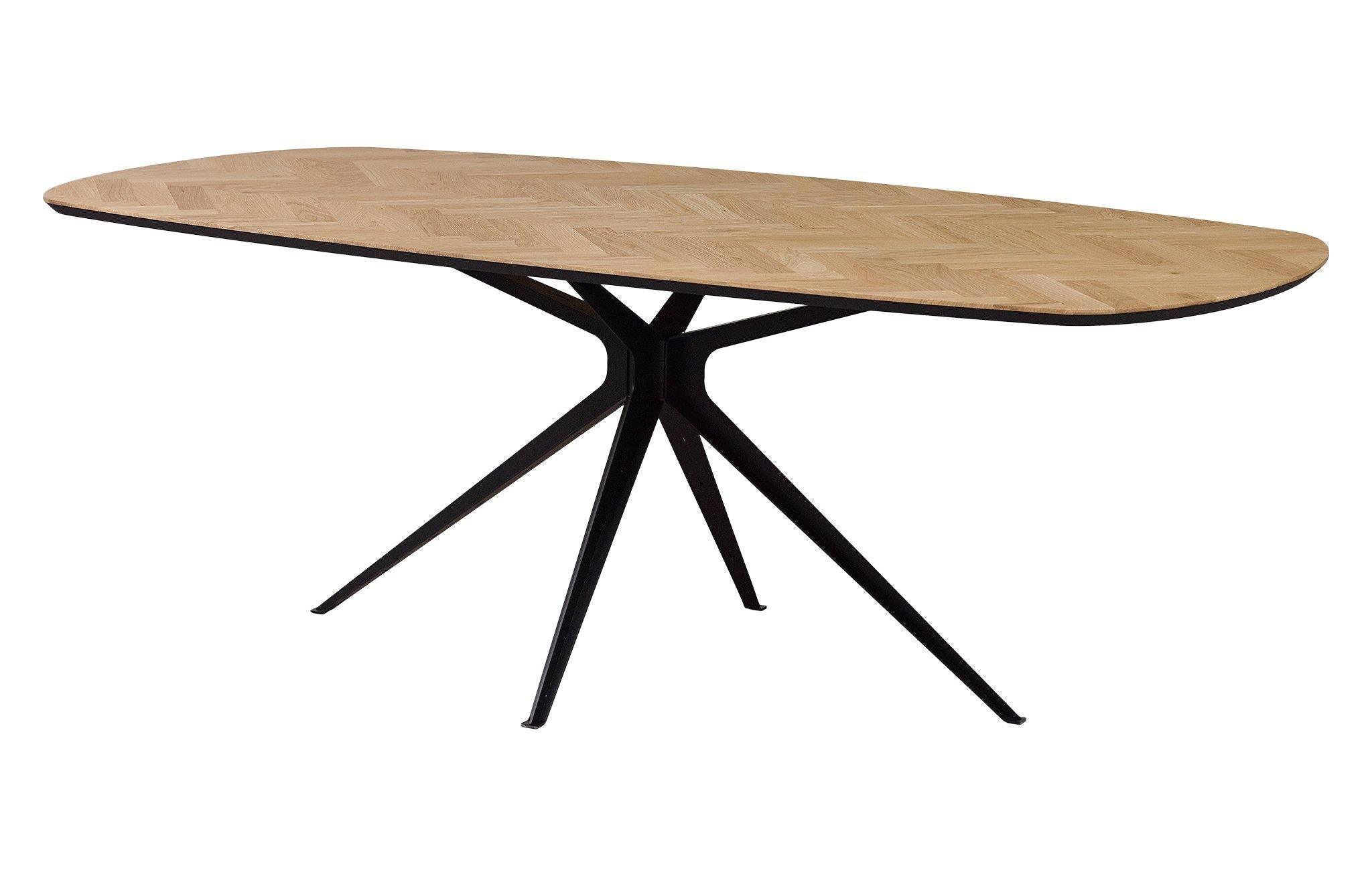 Dänischer ovaler Fischgräten Esstisch Anna