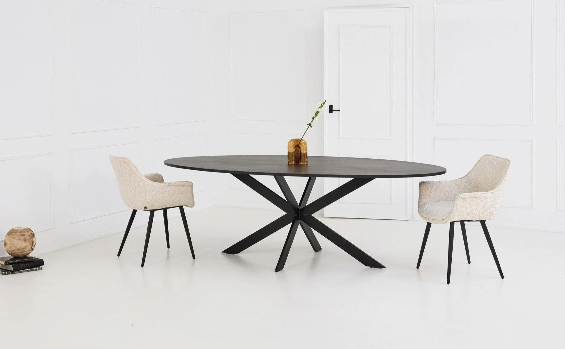 Ovaler Esstisch Eichenholz Matrix 10×5