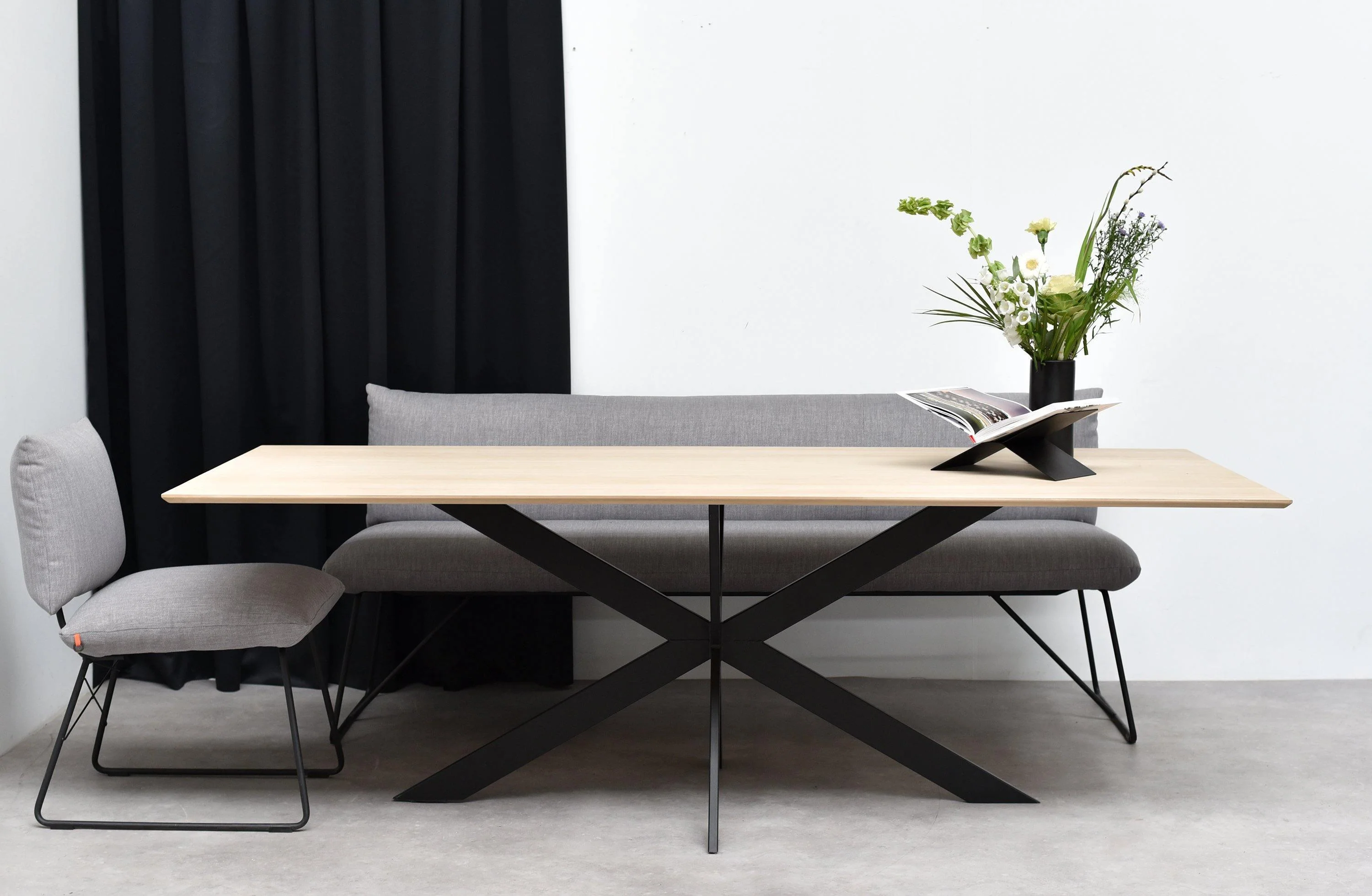Rechteckiger Esstisch Eiche Matrix 8×2
