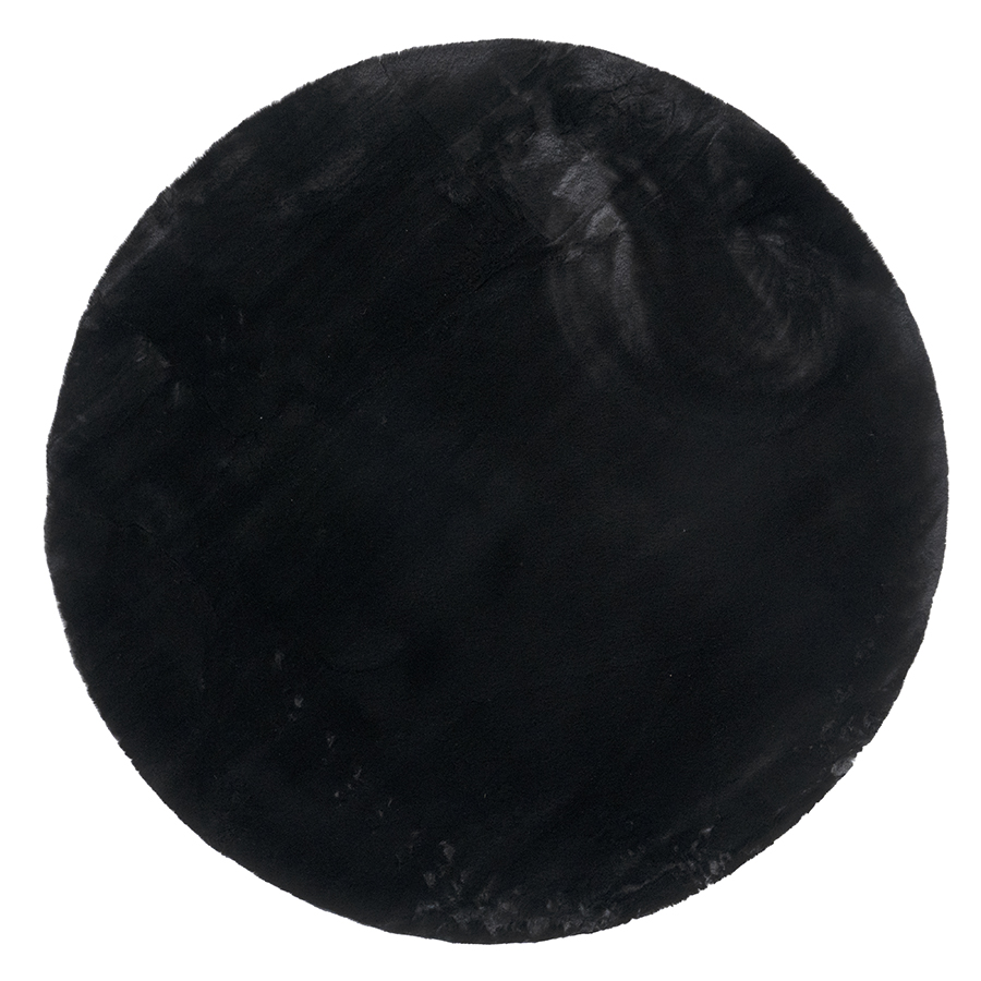 Teppich Zena rund – schwarz