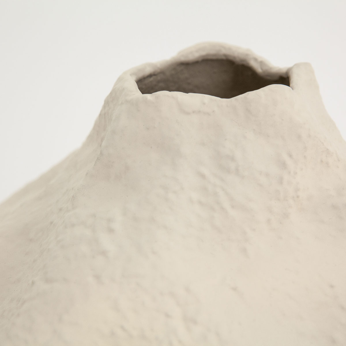 Vase Dent klein – cremeweiß