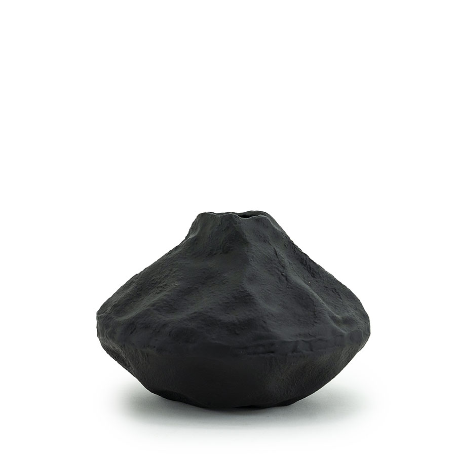 Vase Dent klein – schwarz