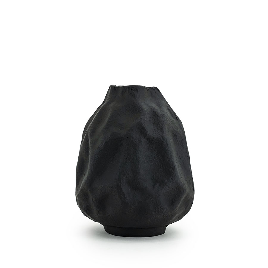 Vase Dent mittel – schwarz