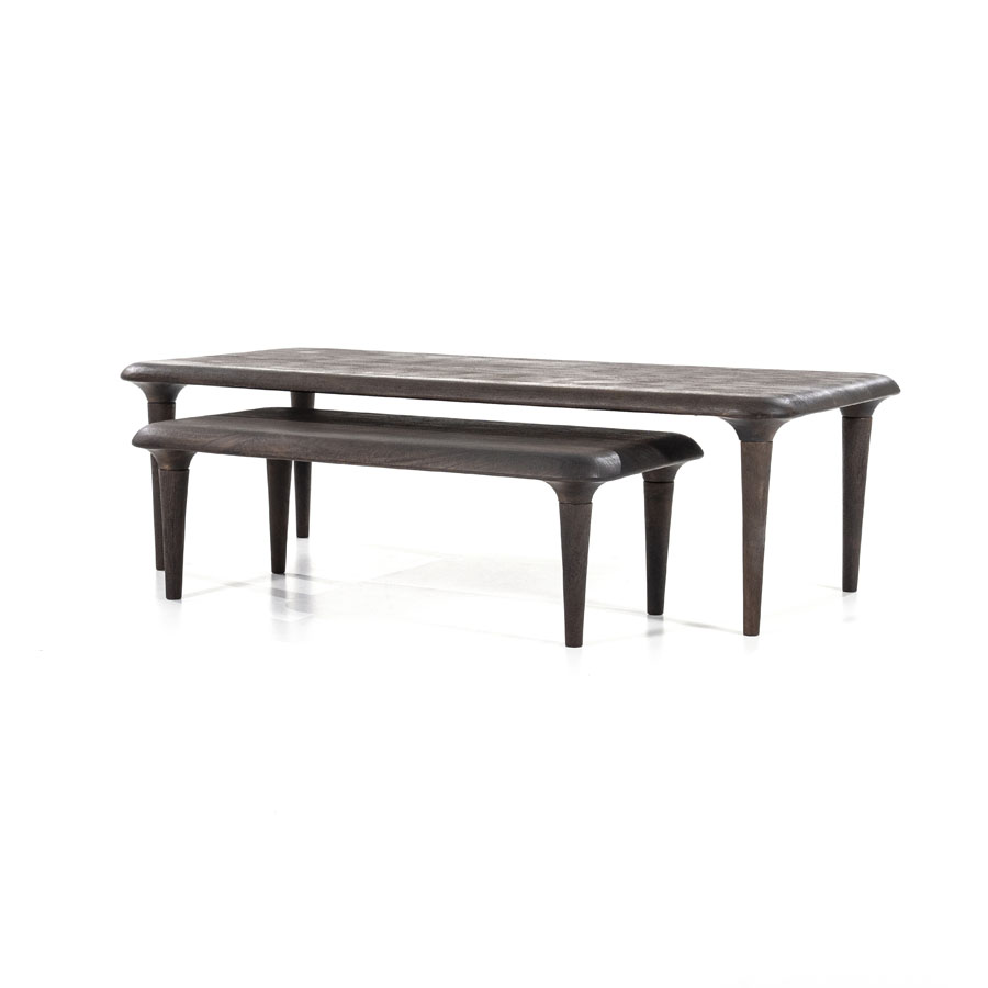 Couchtisch-Set Jiska 130×60 / 90×45 – braun