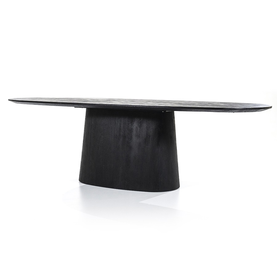Esstisch ARON oval schwarz