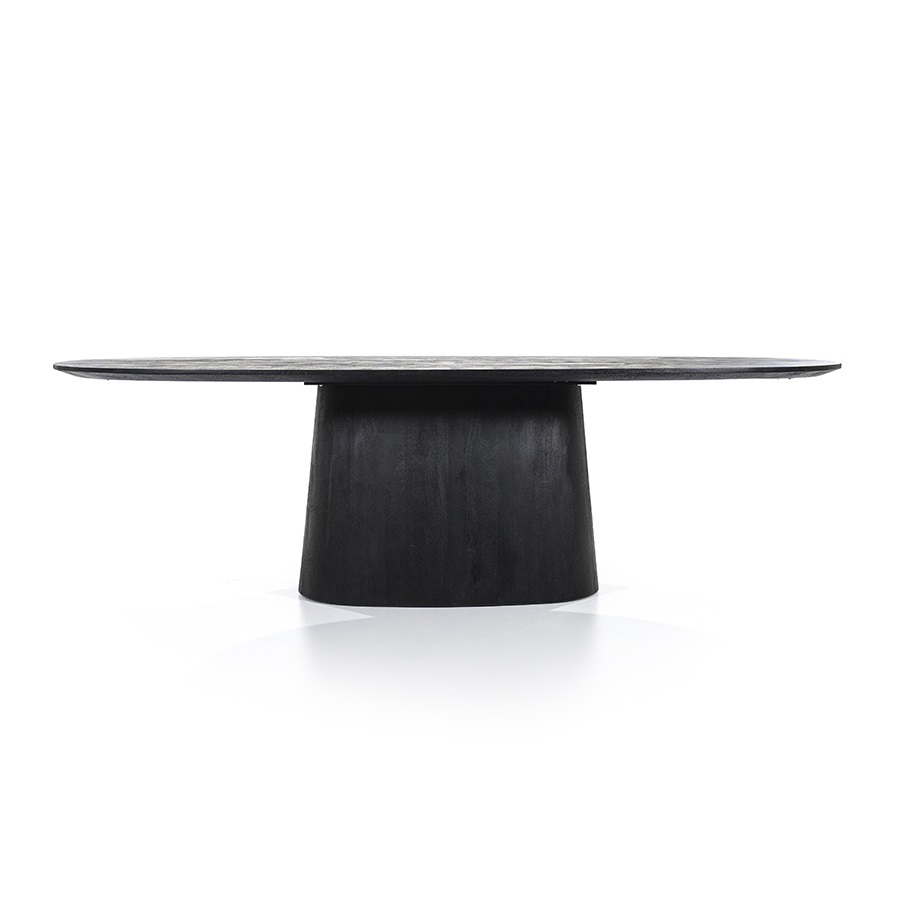 Esstisch ARON oval schwarz
