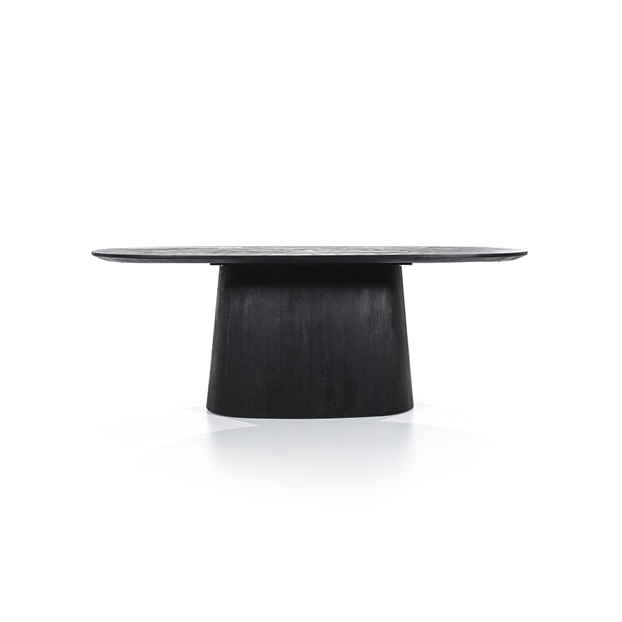 Esstisch ARON oval schwarz