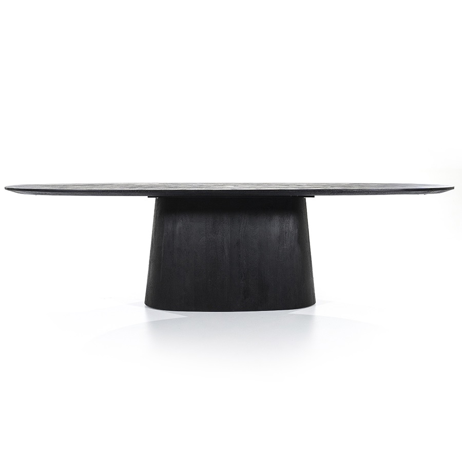 Esstisch Aron oval schwarz