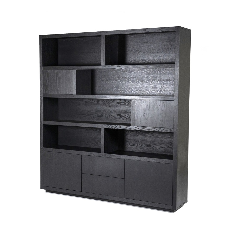 Eleonora-Schrank-Helsinki-200x220cm-2-teilig-4-Tueren-2-Schubladen-schwarz-2