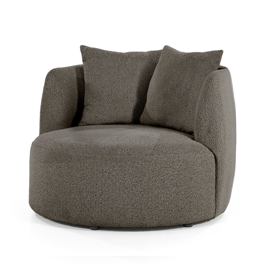 Sessel Louis mit Kissen – braun Spark