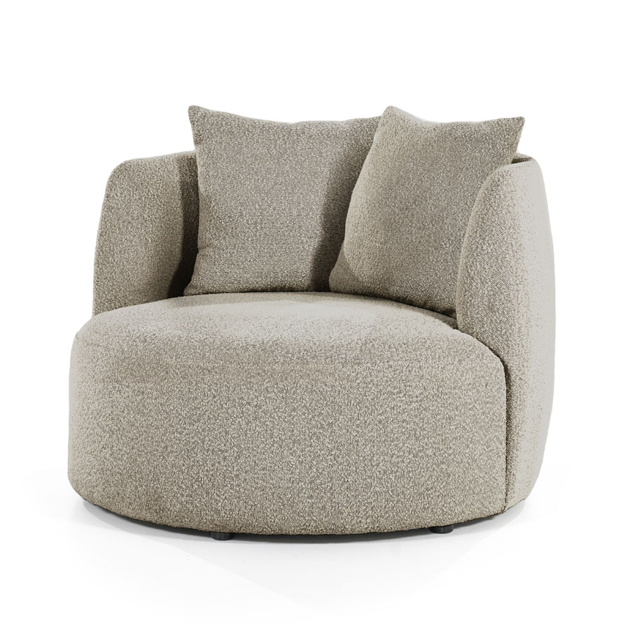 Sessel Louis mit Kissen – sand Spark