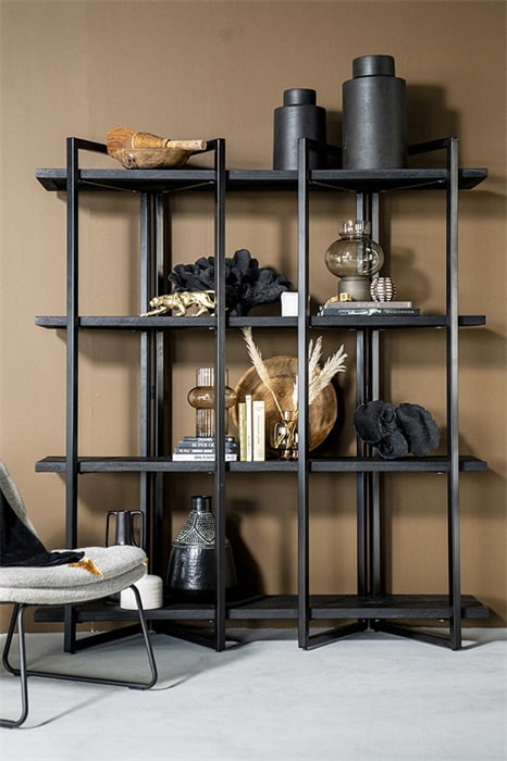 Wandschrank Eddy hoch – schwarz