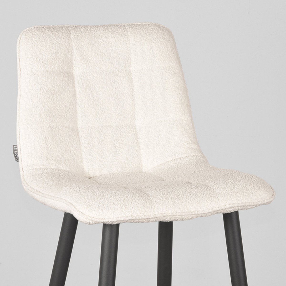Barstuhl Jelt – Boucle Elfenbein