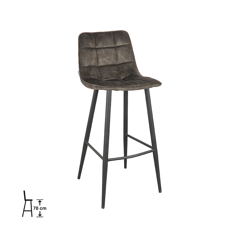 Barstuhl Jelt – Samt Hunter