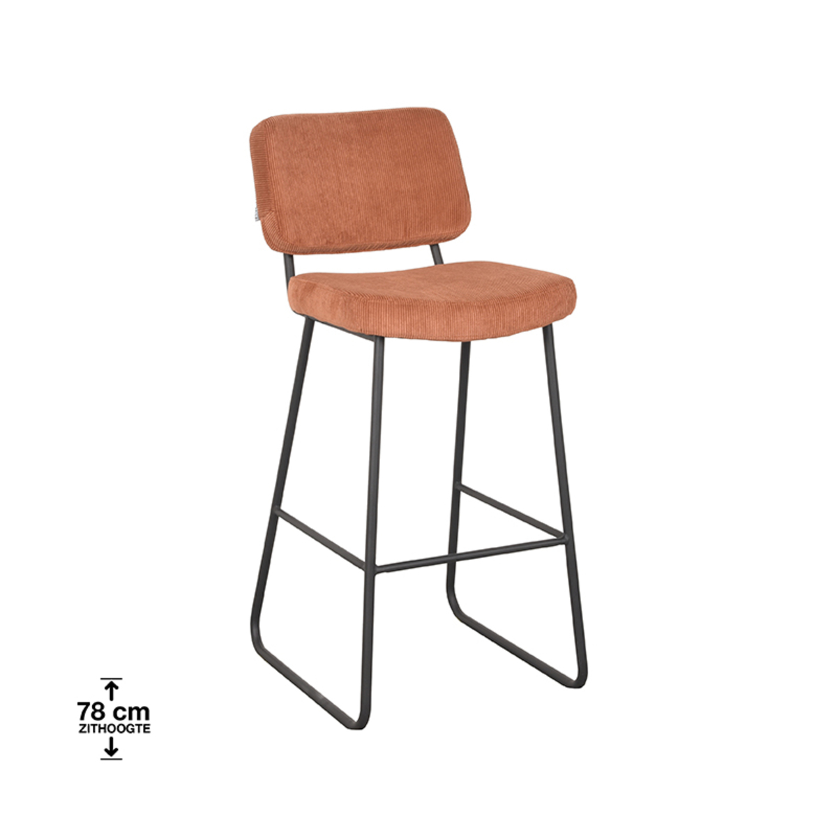 Barstuhl Noah – Ribcord Rust