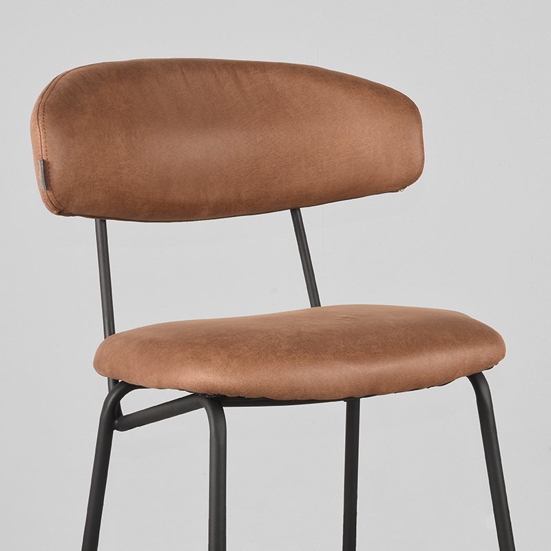 Barstuhl Zack – Wildleder Cognac