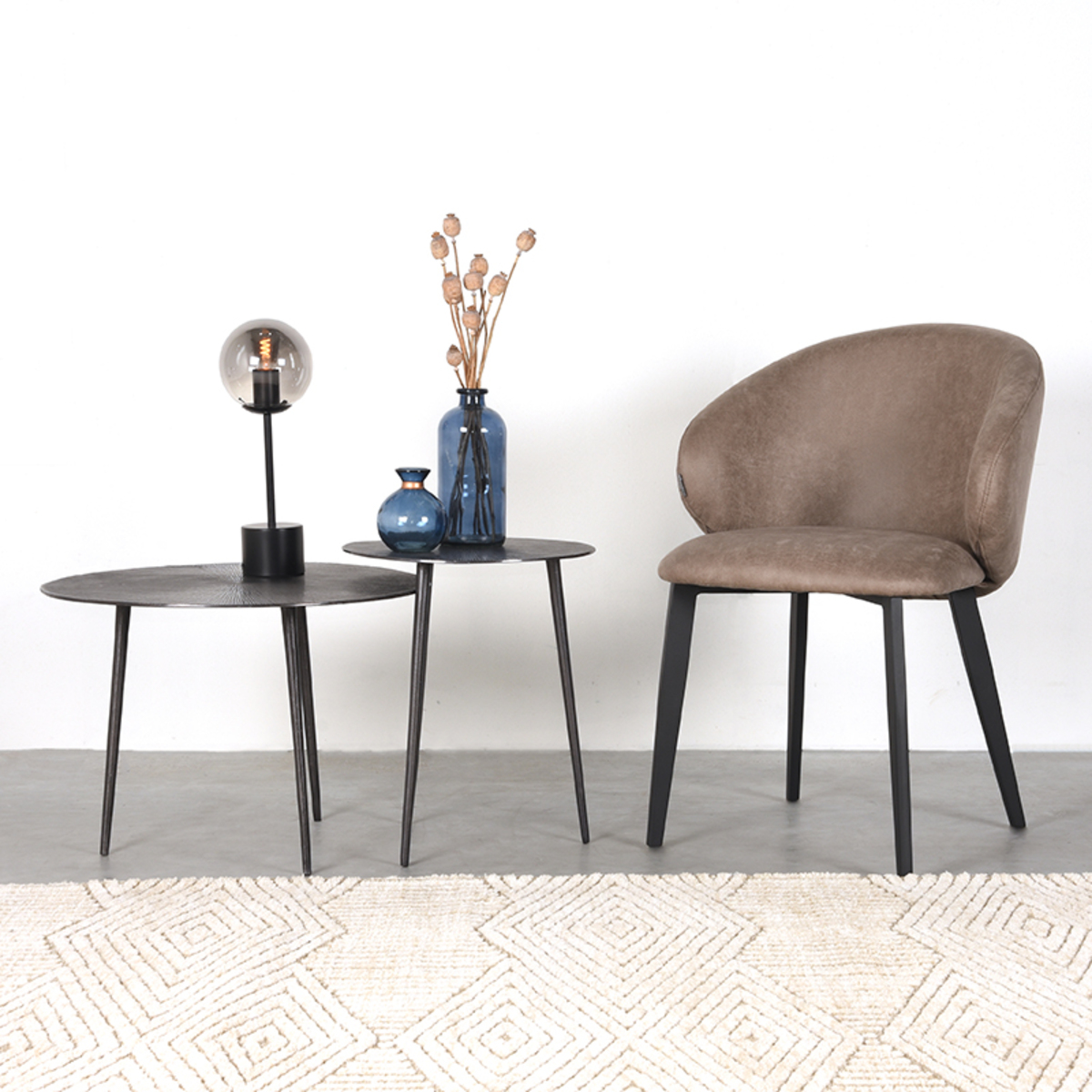 Esszimmerstuhl Logan – Wildleder Taupe