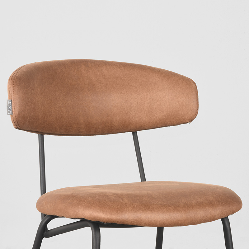 Esszimmerstuhl Zack – Wildleder Cognac