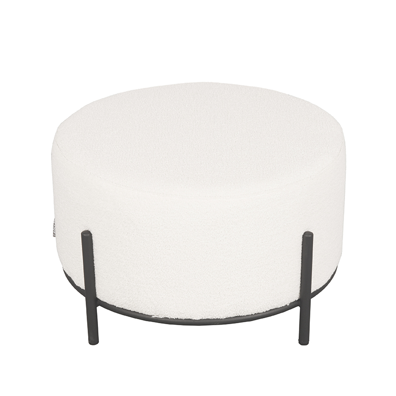 Hocker Troy – Boucle Elfenbein