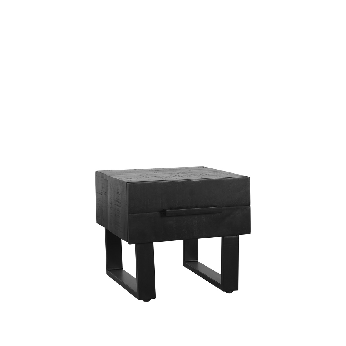 LABEL51 Couchtisch Santos – Schwarz – Mangoholz – 44×50 cm