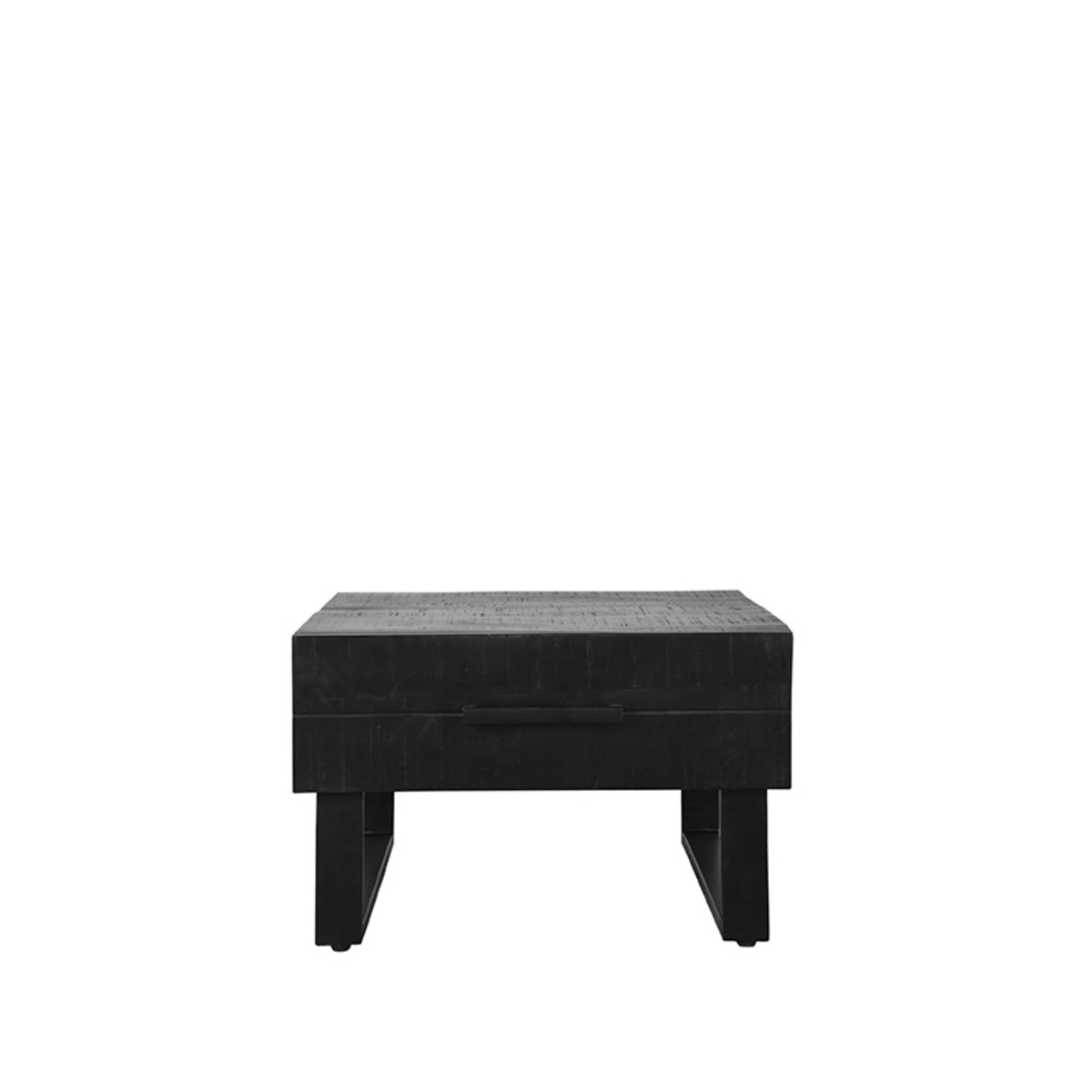 LABEL51 Couchtisch Santos – Schwarz – Mangoholz – 64×70 cm