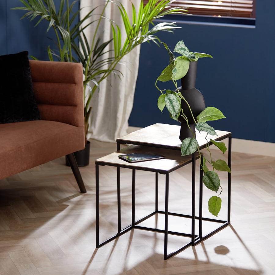 Beistelltisch 2er Set BANOS antik Bronze