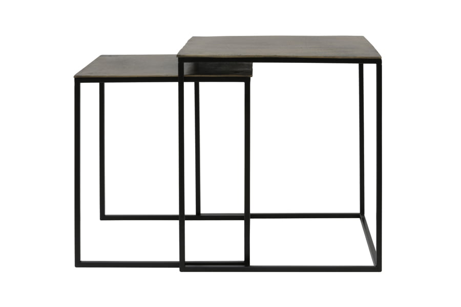 Beistelltisch 2er Set BANOS antik Bronze