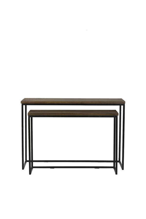 Light-Living-Beistelltisch-2er-Set-BRYSON-braun-schwarz-2