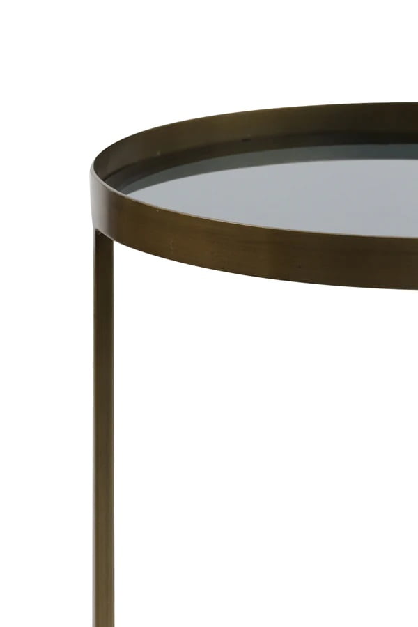 Beistelltisch 2er Set TALEK rauch antik Bronze