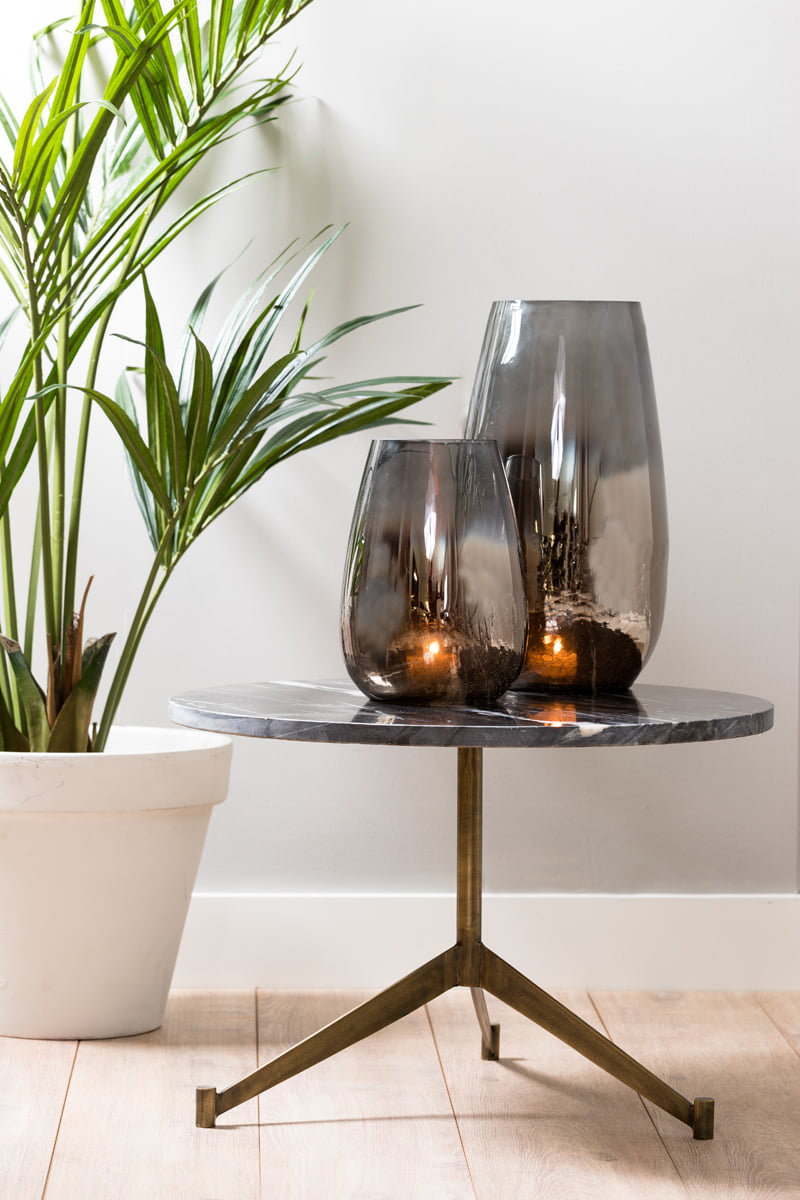 Beistelltisch LOMELO schwarz + antik Bronze