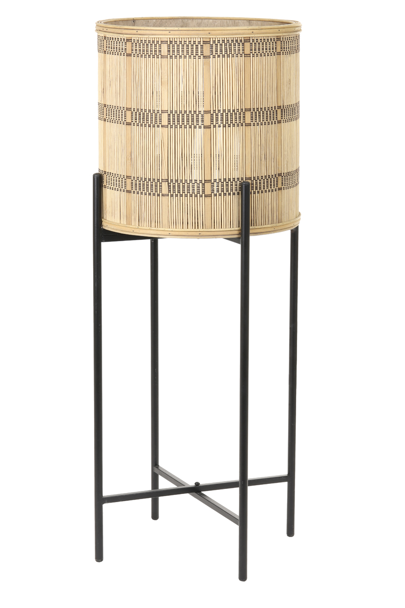 Blumentopf deko auf Ständer Ø31×82,5 cm CORAZO natural-schwarz