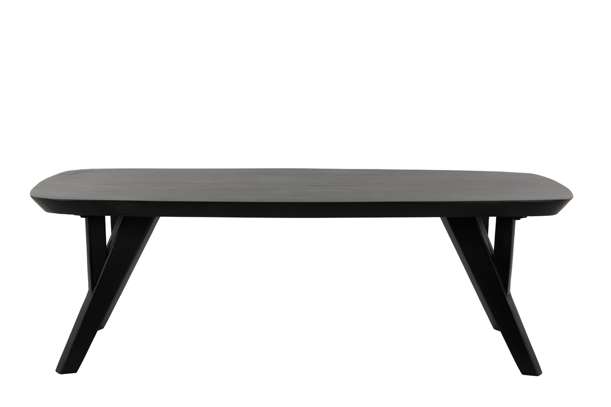 Couchtisch 120x65x40 cm QUENZA Akazienholz matt schwarz