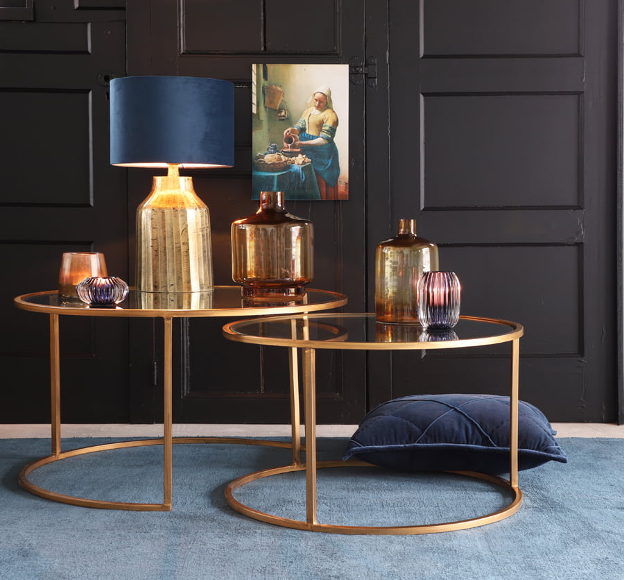 Couchtisch 2er Set DUARTE Gold