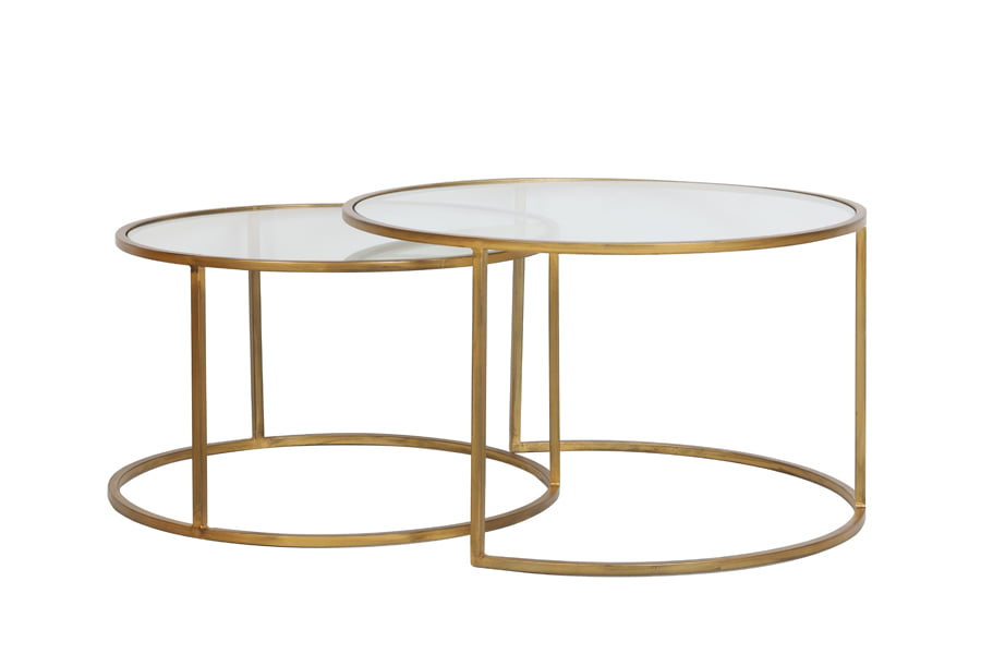 Couchtisch 2er Set DUARTE Gold
