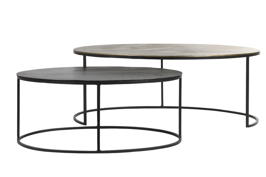 Couchtisch 2er Set PAXSON antik Bronze