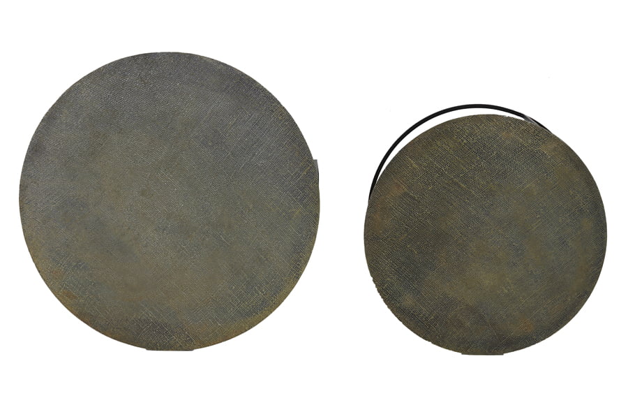 Couchtisch 2er Set  RENGO antik Bronze