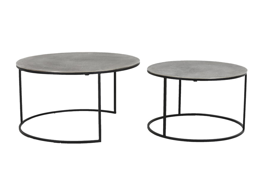 Couchtisch 2er Set  RENGO antik blei