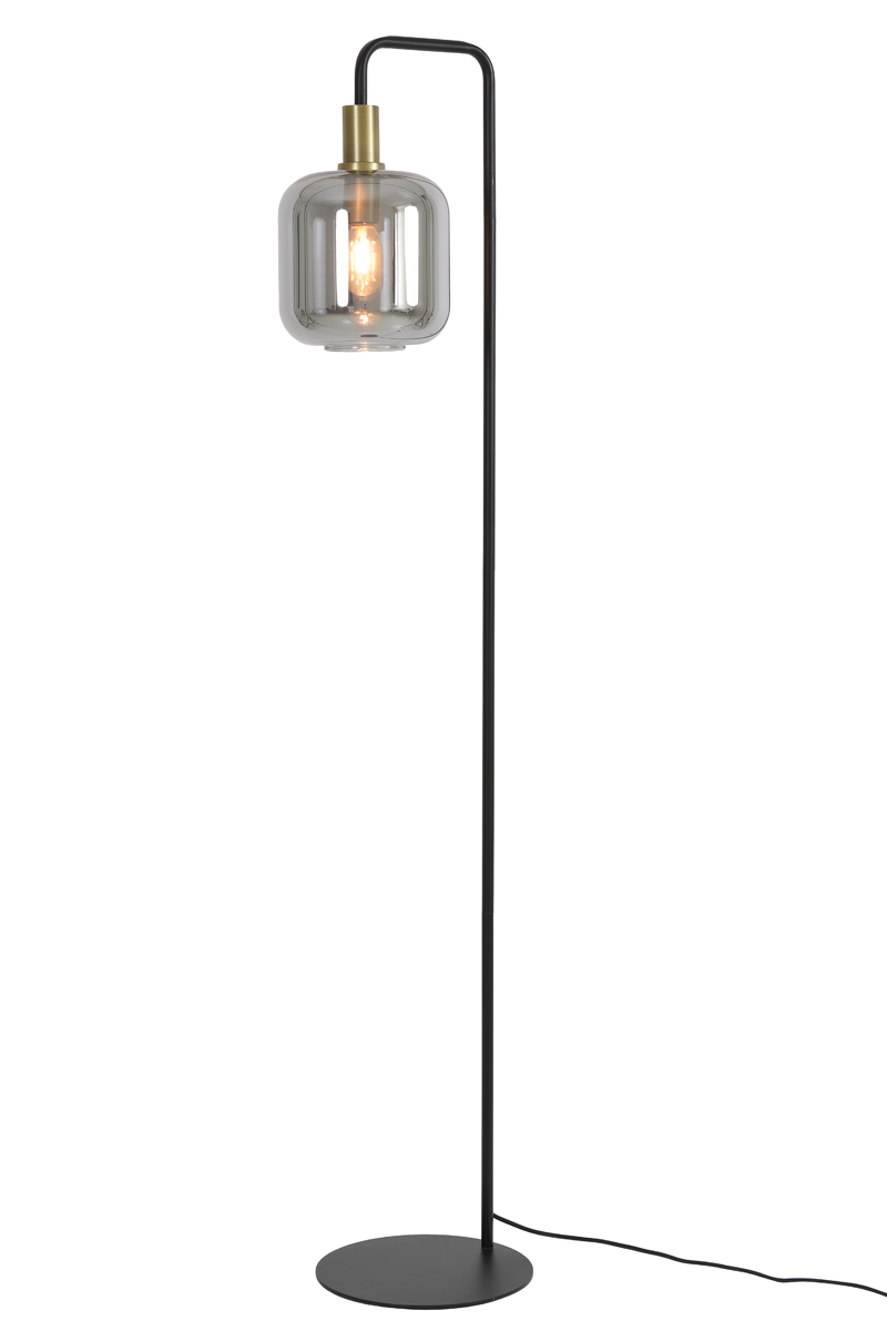 Light-Living-Stehlampe-LEKAR-antik-Bronze-Rauchglas-2