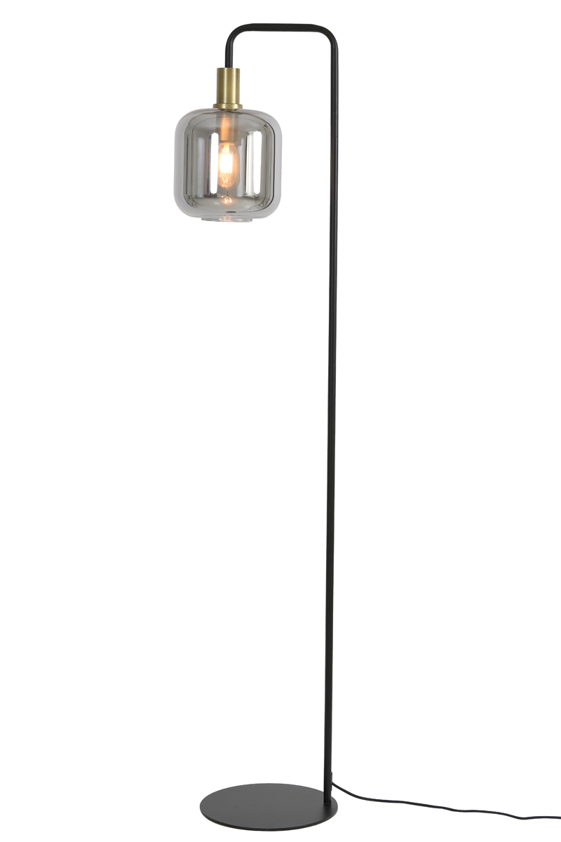 Stehlampe LEKAR antik Bronze + Rauchglas