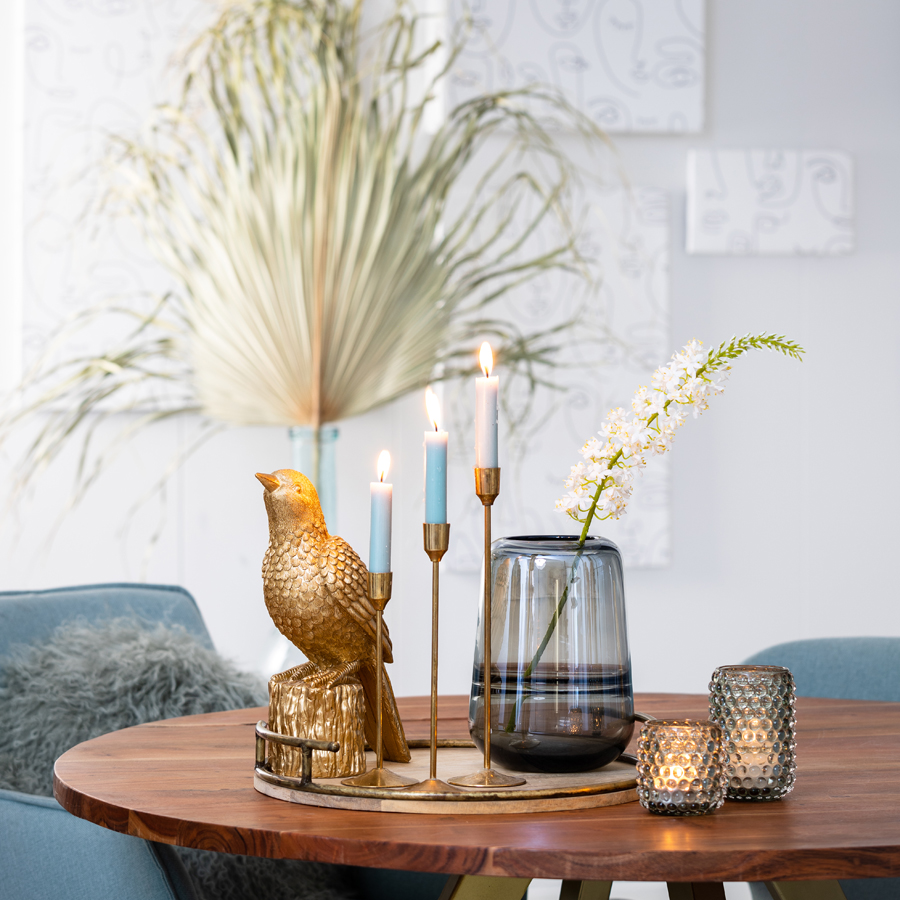 Vase ERMIDA blau