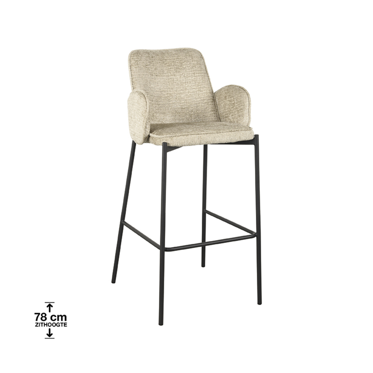 Barstuhl Joni – Samt Beige