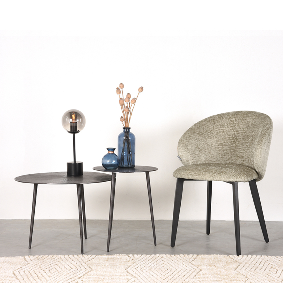Esszimmerstuhl Logan – Samt Beige