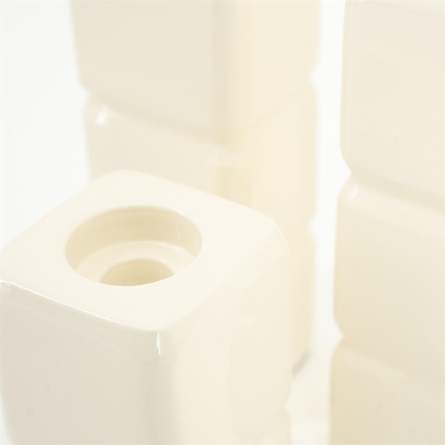 Kerzenleuchter Set Cube Beige
