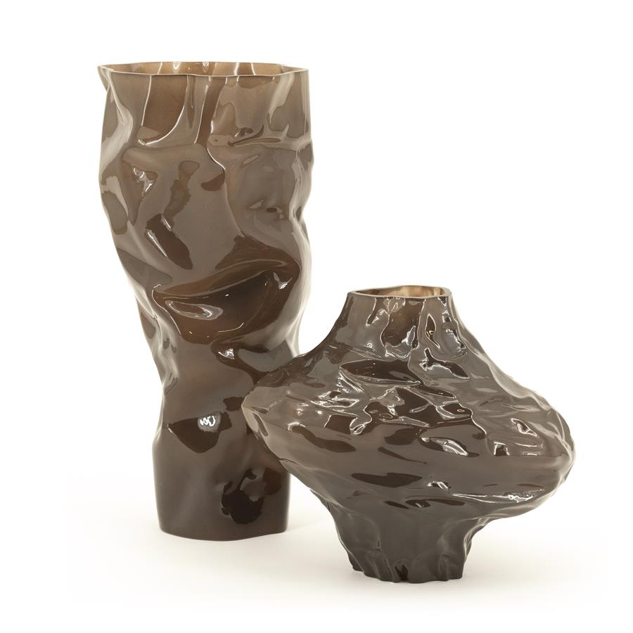 Vase Rias Groß Braun