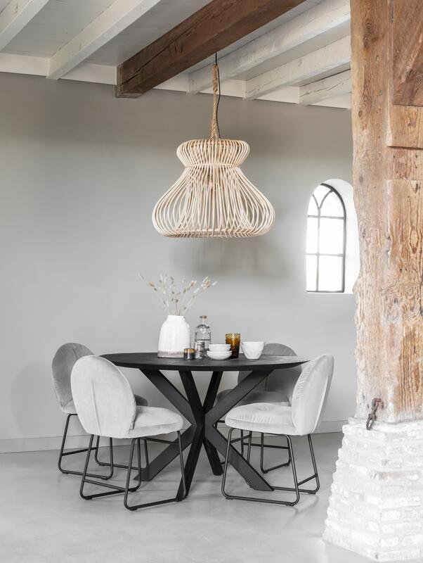 Esszimmertisch Timeless Black Shape Round Teakholz