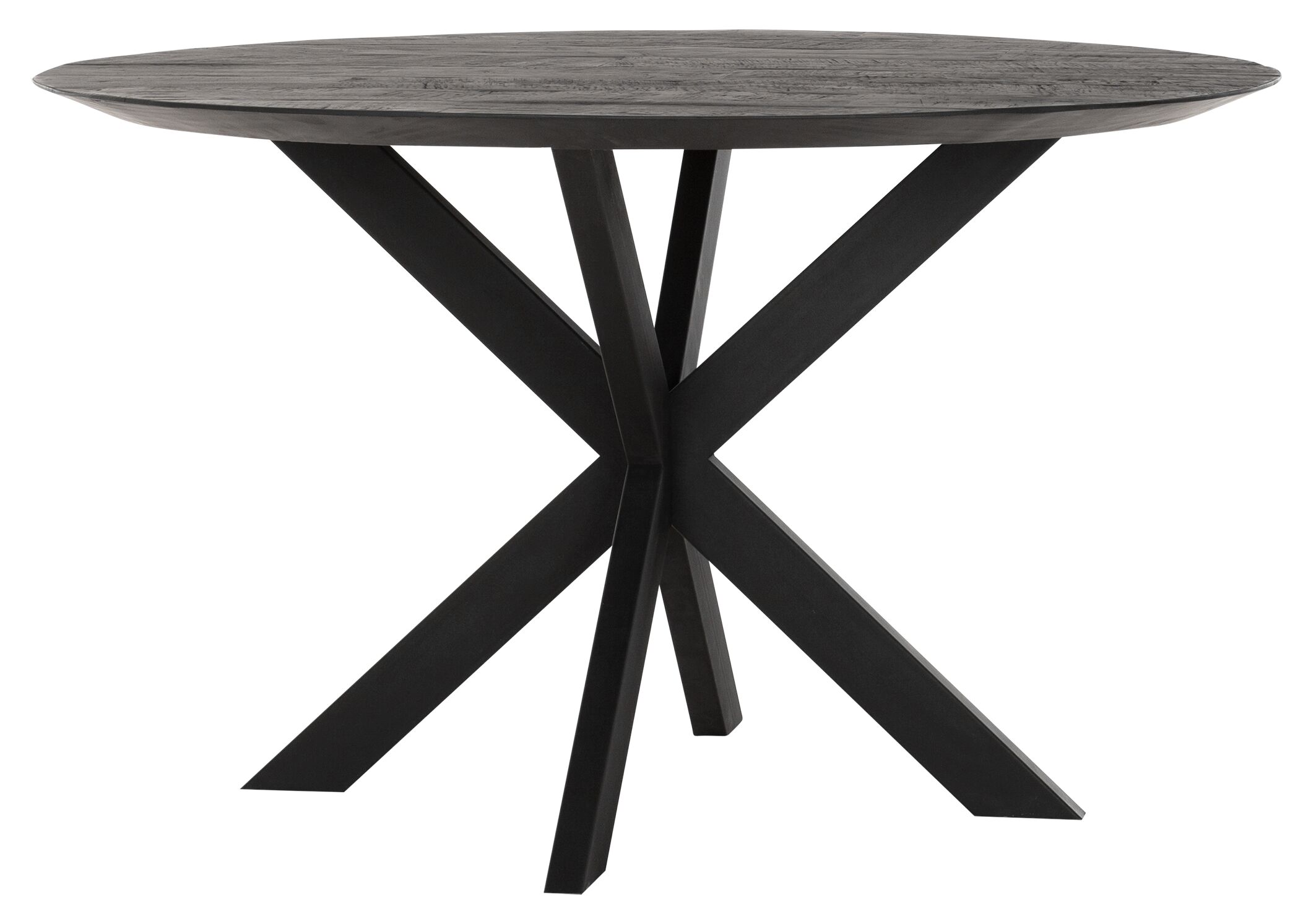 Esszimmertisch Timeless Black Shape Round Teakholz