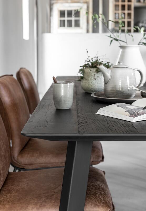 Esszimmertisch Timeless Black Shape Teakholz
