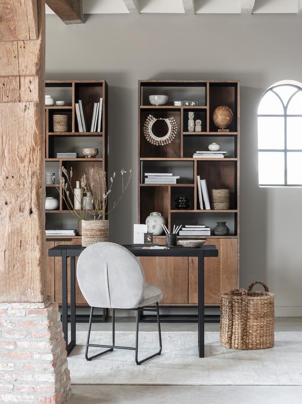 DTP-Home-Schreibtisch-Timeless-Black-Balken-Teakholz-6