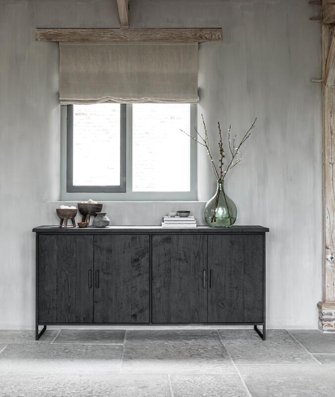 Sideboard Timeless Black Beam Teakholz