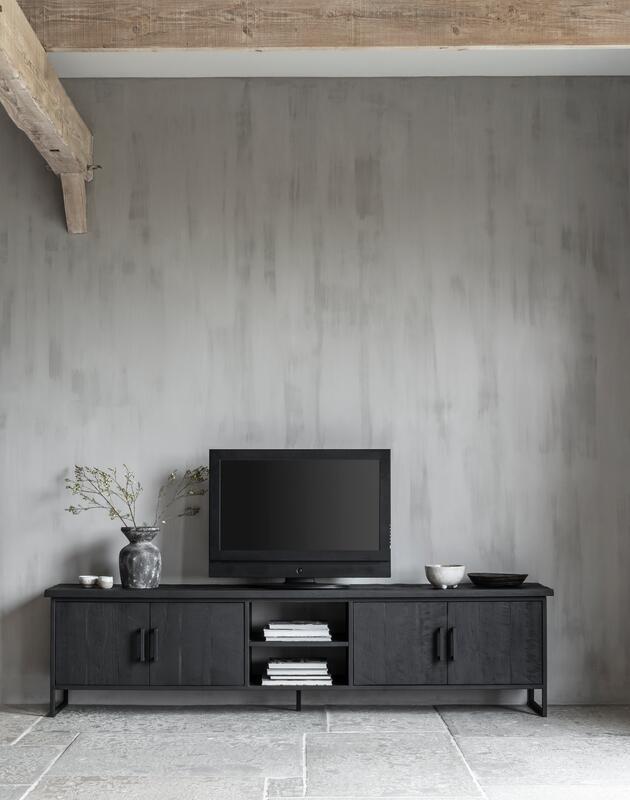 Tv-Möbel Timeless Black Beam Teakholz